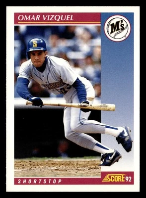 Omar Vizquel 1992 Score #162 Seattle Mariners Baseball *204 - Image 1 of 2