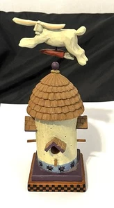 WILLIRAYE STUDIO WW4205 8" tall Rabbit & Carrot Weather Vane On Bird House 1999 - Picture 1 of 10