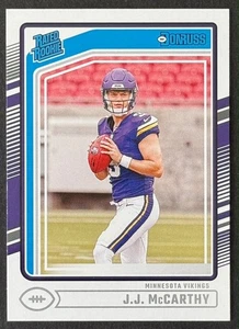 J.J. MCCARTHY 2024 Panini Donruss Rated Rookie RC #303 MINNESOTA VIKINGS - Picture 1 of 2