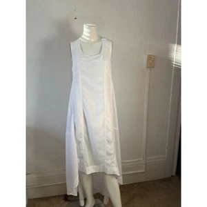 NWT Kenneth Cole white Scoop Neck Hi-Lo trapeze wedding sleeveless dress Medium - Picture 1 of 16