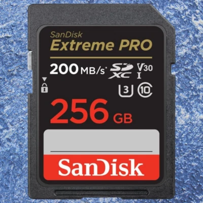 SanDisk Extreme PRO 256GB SD SDXC Card 200MB/s Class 10 UHS-1 U3 4K Memory - Image 1 of 4