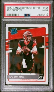 2020 Donruss Optic Joe Burrow Rated Rookie #151 Base RC - PSA 9 - Bild 1 von 3