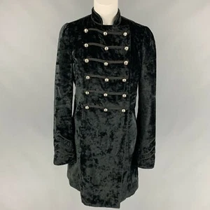 MARC by JACOBS Taglia M Velluto Nero Rayon / Poliestere Doppio Petto Cappotto - Foto 1 di 5