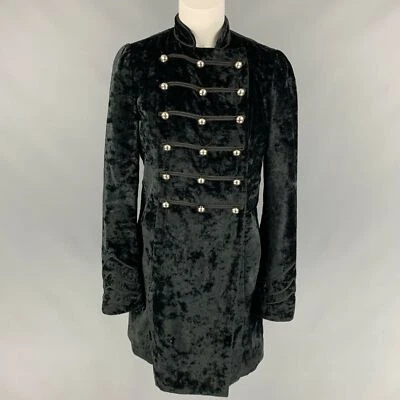 MARC by JACOBS Taglia M Velluto Nero Rayon / Poliestere Doppio Petto Cappotto - Immagine 1 di 4