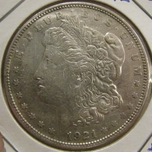 Moneda 90% plata dólar Morgan 1921-D - 104 años Denver Mint #2 - Imagen 1 de 2