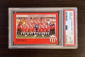 1996/1997 Monaco Team Panini Foot '97 Sticker #182 PSA 6 Thierry Henry Rookie - Picture 1 of 5