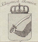 Herb Bośni oryginalny miedzioryt Reilly 1791