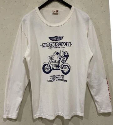 Camiseta Studio D'Artisan MOTOCICLETA Blanca Algodón Talla M Usada De Japón Foto 1 de 4