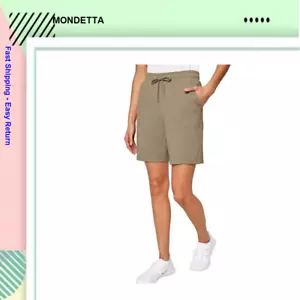 Mondetta Ladies' Active Bermuda Shorts | Khaki | Large - Picture 1 of 3