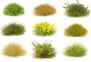 Static grass tufts self adhesive sheets - Model scenery soldier diorama - Picture 1 of 38