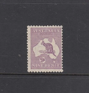 KANGAROOS, SMALL MULTI WATERMARK:  9d Violet SG 109, BW 28 ($175) MLH, - Picture 1 of 2