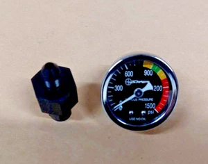 NOS Sniper Nitrous Pressure Gauge 0-1500 4 AN Adapter Diameter 1/8 NPT (NEW) - Picture 1 of 1