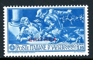 Italia 1930 Colonia ERITREA Ferrucci 1,25 Lire Blu Scott #132 MNH T702 - Foto 1 di 6