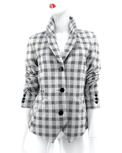 VALENTINO Giacca Cabi Valentina Peplum TG 10 maglia ponte maglia blazer a quadri crepuscolare L