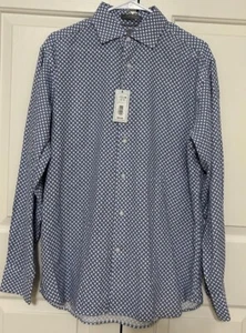 NWT Daniel Cremieux size M belair blue button up long sleeve shirt mens $89 - Picture 1 of 7