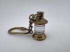 Vintage Nautical Lamp Lantern Keychain - Used - Brass Toned