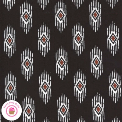 Moda SMOKE & RUST 5132 15 Black Soot Geometric LELLA BOUTIQUE Quilt Fabric - Image 1 of 4
