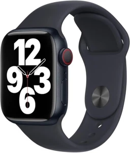 Original Apple Watch 38mm 40mm 41mm M/L Series 5 6 7 8 9 SE Sportarmband (Schwarz) - Bild 1 von 2