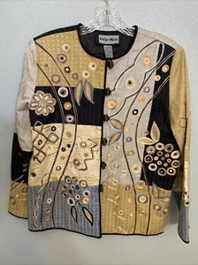 Indigo Moon Womens Jacket,Sz XS,Chest 40”,Length 26”,Patchwork,Embroidery,NEW - Bild 1 von 24