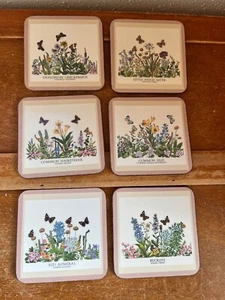 Lot of Pimpernel England Wildflower & Butterfly Square Cork Drink Coasters - - Picture 1 of 9