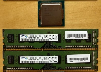 Intel Core i5 4690S SR1QP 3.20 GHz CPU processor + 4GB Samsung 1RX8 PC3 12800u - Image 1 of 4