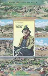 UT-Utah, Utah's Greatest Industry, Mining, Veteran Prospector Vintage Postcard - Picture 1 of 2