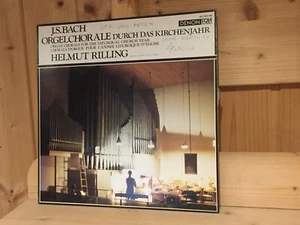 Signed by HELMUTH RILLING Bach Organ Chorals Audiophile DENON JAPAN LP Signiert - Bild 1 von 4