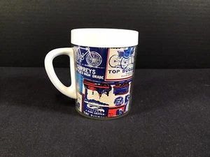 Taza térmica de colección de los años 70 buggies bicicletas trenes 8 oz - Imagen 1 de 5