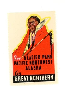 Poster Ferrovia del Nord Grande Ghiacciaio Timbro Parco Treno Pacifico Nord Ovest Alaska - Foto 1 di 2