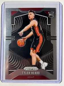 2019 PANINI PRIZM 259 ROOKIE TYLER HERRO MIAMI HEAT FRESH PULL PERFECT CENTERING - Picture 1 of 2