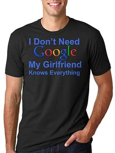Boyfriend T-shirt couple Birthday Gift Funny Boyfriend Girlfriend Tee Shirt - Picture 1 of 5