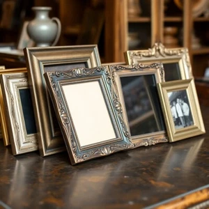 ✨ Lot of 20 Vintage Picture Frames - Antique Gold, Silver, & Wood | Eclectic Mix - Picture 1 of 24