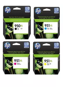 Lotto cartucce inchiostro originali HP 950XL nero/951XL ciano/magenta/giallo data 2023+ - Foto 1 di 6