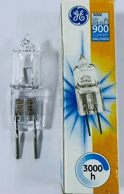 6x 50W GE 12V Halogen GY6.35 Dimmable Clear Capsule Light Bulb Lamp 2900K 900lm - Image 1 of 4