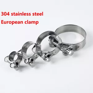 Stainless Steel Hose Clips Pipe Clamps - Jubilee Type - 304ss - European Style - Picture 1 of 12