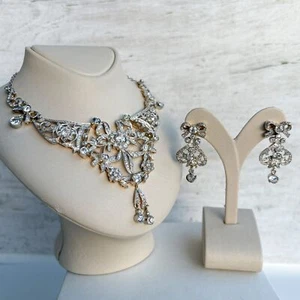 Schmuckset Collier mit Ohrringe Art Neco stil 17 ct. Diamanten 503 stk. 18k - Bild 1 von 8