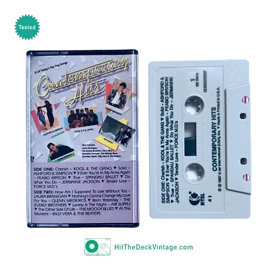 K-Tel CONTEMPORARY HITS Compilation Cassette Tape (1987) Kool & The Gang Foto 1 de 2