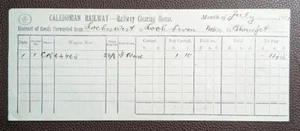 1911 Caledonian Railway Freight Abstract – Lochee to Loch Leven - Picture 1 of 1