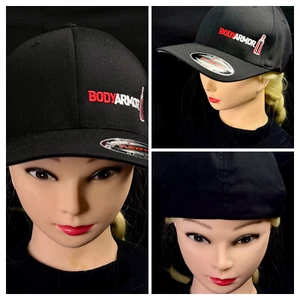 Body Armor Deportes Bebida Negro Flexfit Ajustado L-XL Gorra Deportiva Golf Béisbol - Imagen 1 de 1