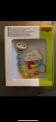 haba regenbogenwelt schnullerkette greifling geburtsgeschenk neu - Bild 1 von 2