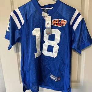 MANNING #18 JERSEY REEBOK SHIRT STITCHED NFL ONE FIELD BLUE KIT SUPER BOWL 50 - Picture 1 of 10