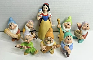 Juego de 8 estatuillas de porcelana de Blancanieves y los siete enanitos de Disney Sri Lanka - Imagen 1 de 18