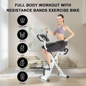 4-in-1 Folding Exercise Bike Upright Cycling Machine with Resistant &LCD Display - Picture 1 of 7