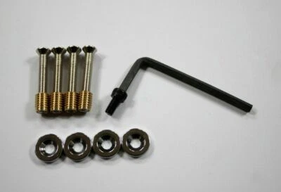 ALLPARTS Quality GUITAR BRASS INSERT KIT for Repair Upgrade on Bolt-On Guitar Neck Plate