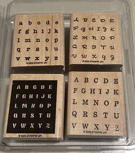Stampin’ Up! Alphabits 4er Set Briefmarken NEU 2005 - Bild 1 von 18