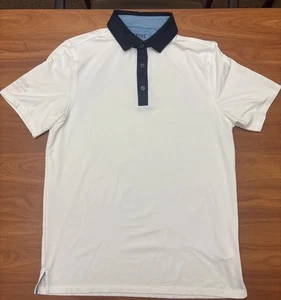 Rhone Poloshirt Herren Small Weiß Stretch Kurzarm Preppy Freizeit Neu ohne Etikett - Bild 1 von 10
