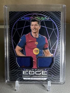 2024-25 PANINI OBSIDIAN SOCCER ROBERT LEWANDOWSKI CUTTING EDGE PATCH PURPLE /50 - Picture 1 of 2