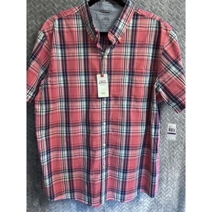 Izod Saltwater S/S Herren Kariertes Hemd Neu mit Etikett Relaxed Fit Gr. XXL Freizeit Preppy - Bild 1 von 4
