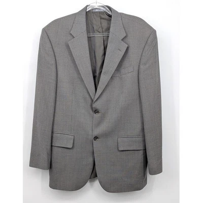 Blazer para hombre Oscar De La Renta Tweed 42R 100 % lana India gris beige abrigo deportivo Foto 1 de 4