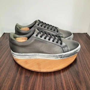 Thursday Premier Everyday Mens 14 Shoes Distressed Gray Leather Low Top Sneakers - Picture 1 of 11